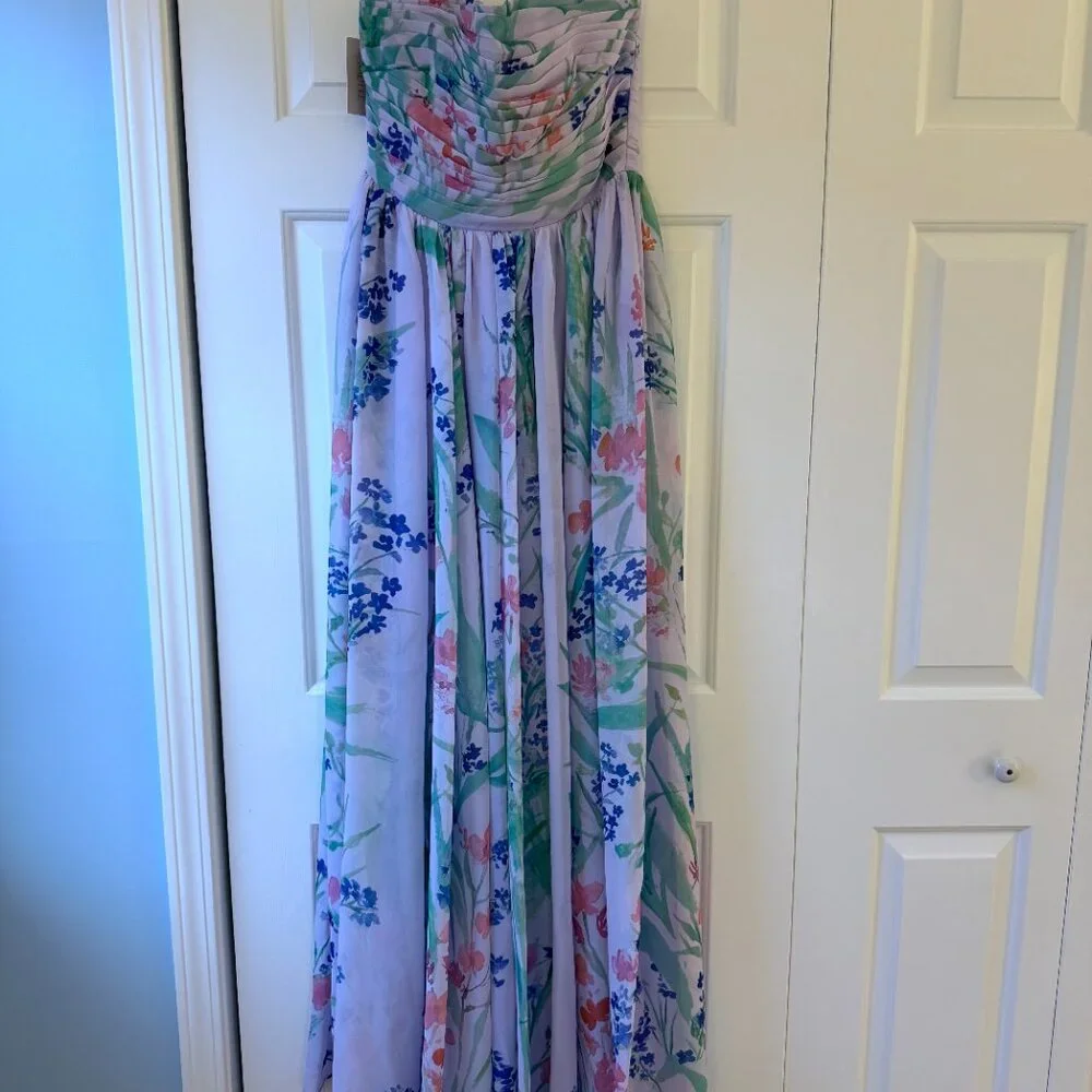 Sau Lee Camilla formal dress in lavender floral - Picture 4 of 8